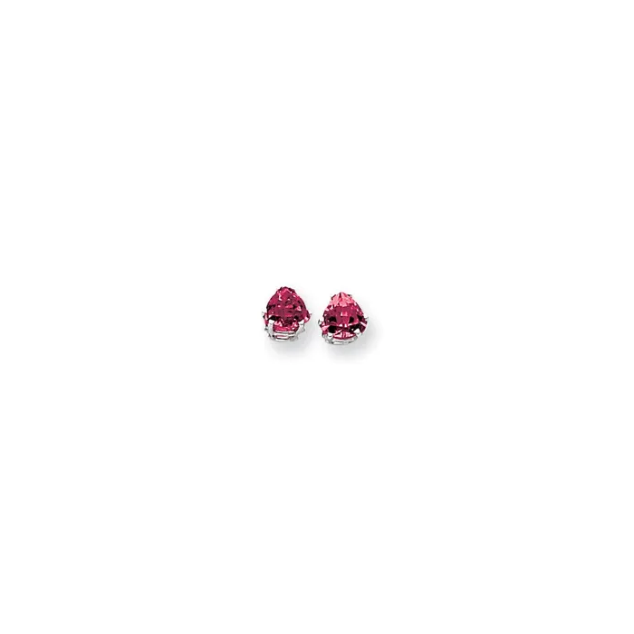Earrings Goldia 14k White Gold 6mm Pink Sapphire Earrings
