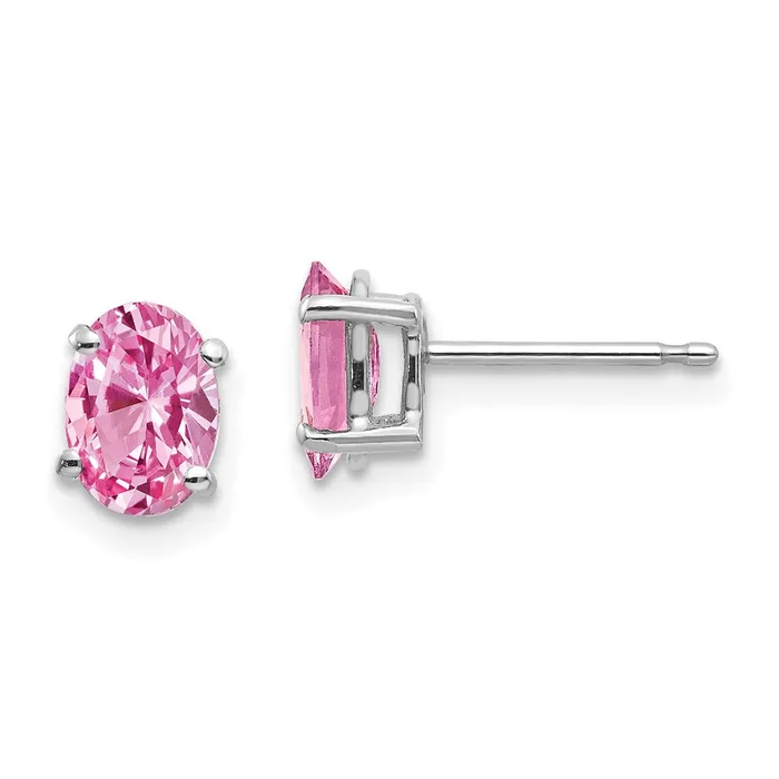 Earrings Goldia 14k White Gold Pink Sapphire Earrings