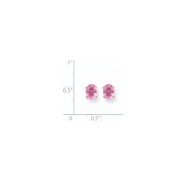 Earrings Goldia 14k White Gold Pink Sapphire Earrings