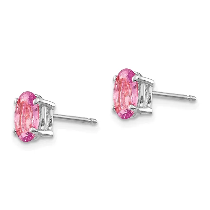 Earrings Goldia 14k White Gold Pink Sapphire Earrings