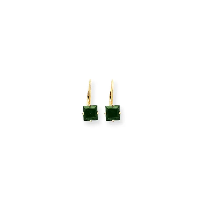 Earrings Goldia 14k Yellow Gold 6mm Princess Cut Mount St Helens leverback Earrings Earrings Goldia 14k Yellow Gold 6mm Princess Cut Mount St Helens leverback Earrings