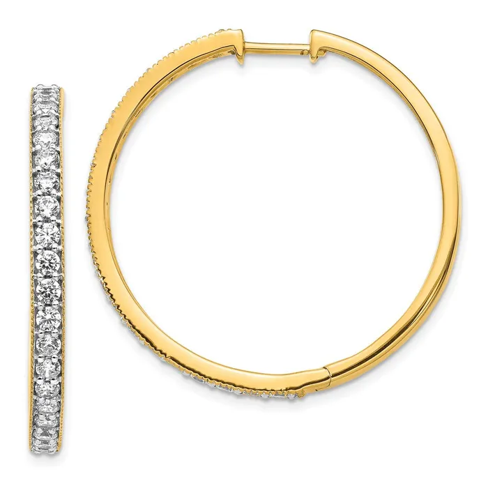 Earrings Goldia 14k Yellow Gold Real Diamond Milgrain Hinged Hoop Earrings Earrings Goldia 14k Yellow Gold Real Diamond Milgrain Hinged Hoop Earrings