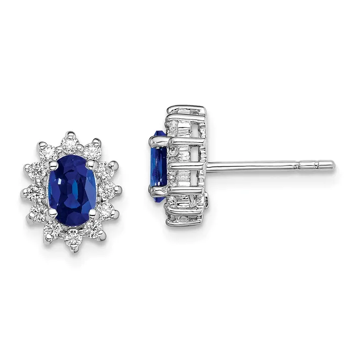 Earrings Goldia Sterling Silver Rhodiumplated CZLab Cr Blue Sapphire Earrings Earrings Goldia Sterling Silver Rhodiumplated CZLab Cr Blue Sapphire Earrings