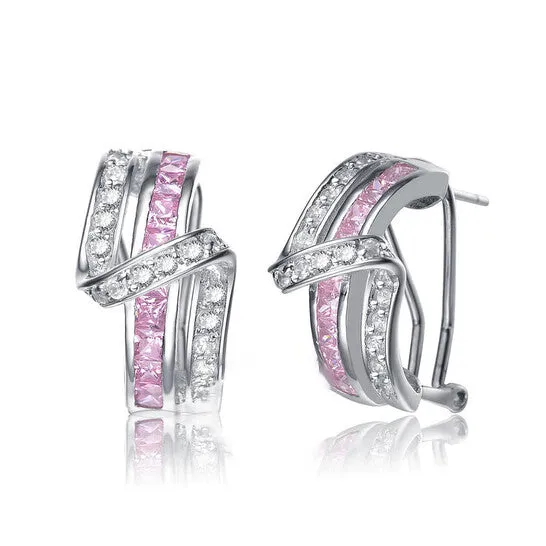 Earrings JMS always Original Megan Walford Sterling Silver Cubic Zirconia Vintage Earrings