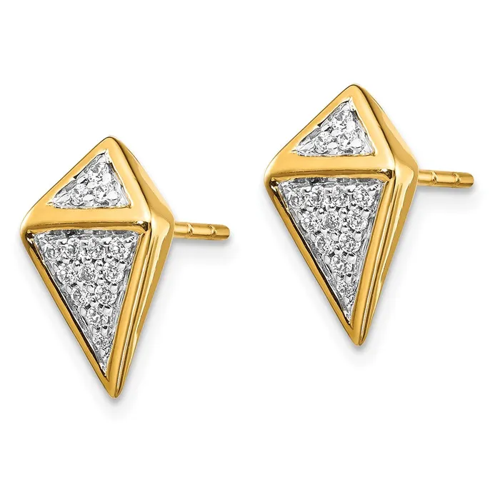 Earrings Solid 14k Yellow Gold Simulated CZ Fancy Earrings Goldia Earrings Solid 14k Yellow Gold Simulated CZ Fancy Earrings Goldia