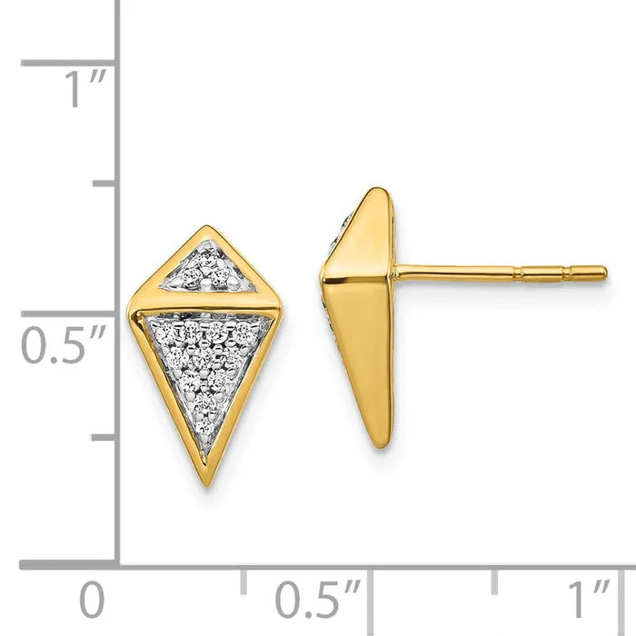 Earrings Solid 14k Yellow Gold Simulated CZ Fancy Earrings Goldia Earrings Solid 14k Yellow Gold Simulated CZ Fancy Earrings Goldia