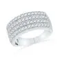 gndatlanta 10k White Gold Round Diamond 4Row Symmetrical Band Ring 1 Cttw Rings gndatlanta 10k White Gold Round Diamond 4Row Symmetrical Band Ring 1 Cttw Rings