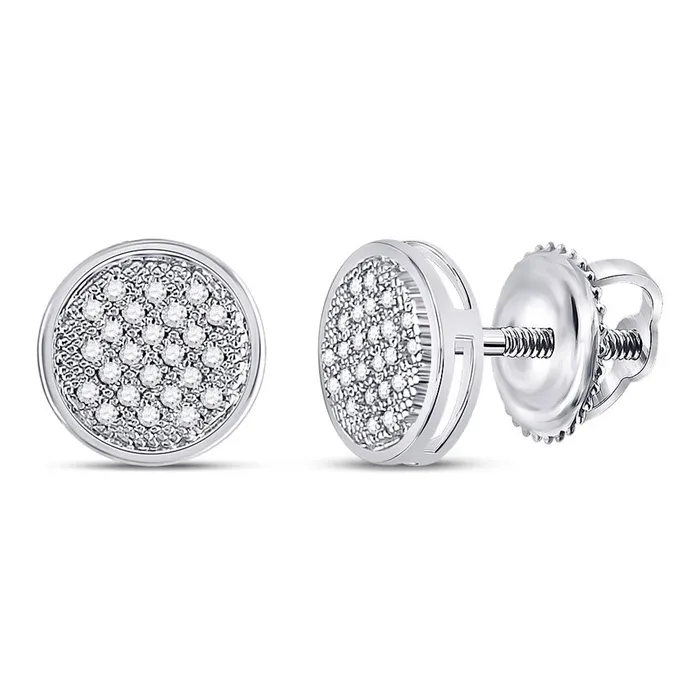 gndatlanta 14k White Gold Round Diamond Circle Earrings 16 Cttw Earrings gndatlanta 14k White Gold Round Diamond Circle Earrings 16 Cttw Earrings