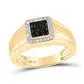 gndatlanta Rings 10k Yellow Gold Round Black Diamond Square Cluster Ring 38 Cttw gndatlanta Rings 10k Yellow Gold Round Black Diamond Square Cluster Ring 38 Cttw
