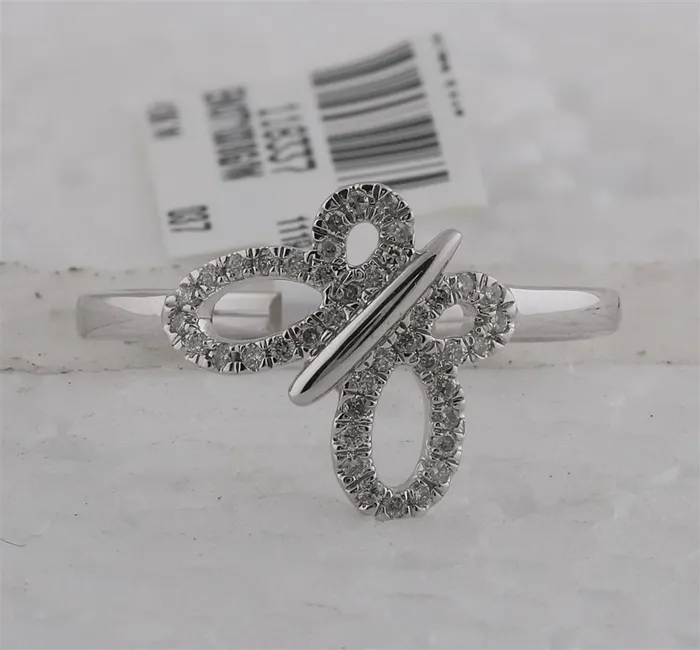 gndatlanta Rings 14k White Gold Round Diamond Butterfly Bug Fashion Ring 16 Cttw gndatlanta Rings 14k White Gold Round Diamond Butterfly Bug Fashion Ring 16 Cttw