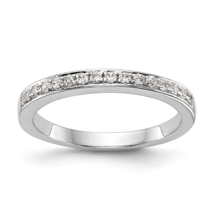 Goldia 016ct CZ Solid Real 14k White Gold Wedding Wedding Band Ring Rings Goldia 016ct CZ Solid Real 14k White Gold Wedding Wedding Band Ring Rings