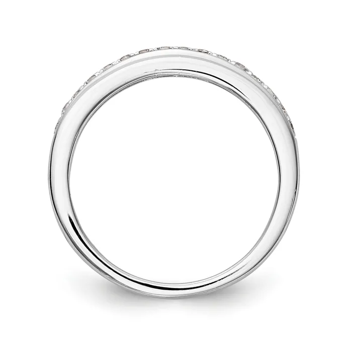 Goldia 016ct CZ Solid Real 14k White Gold Wedding Wedding Band Ring Rings