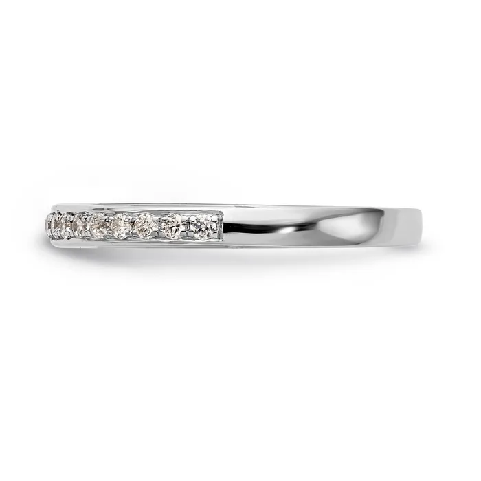 Goldia 016ct CZ Solid Real 14k White Gold Wedding Wedding Band Ring Rings