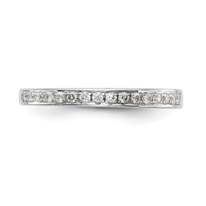 Goldia 016ct CZ Solid Real 14k White Gold Wedding Wedding Band Ring Rings