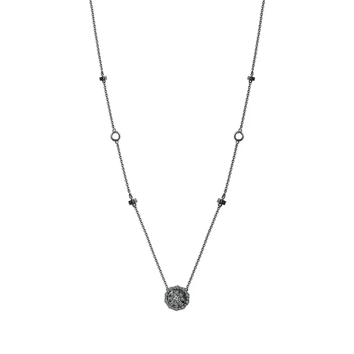 Goldia 063 CT TW Natural Diamond Double Frame Station Necklace in 10K White Gold Necklaces Goldia 063 CT TW Natural Diamond Double Frame Station Necklace in 10K White Gold Necklaces
