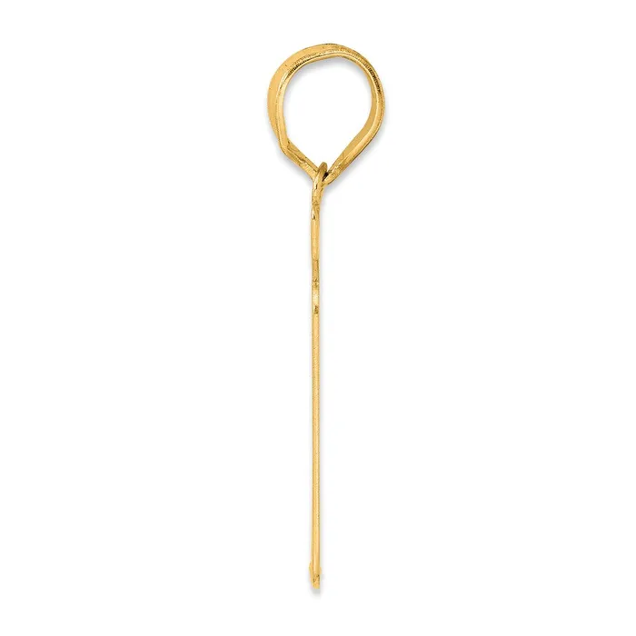 Goldia 14k Yellow Gold Brushed Border Script Number 11 Pendant PreStyled Sets