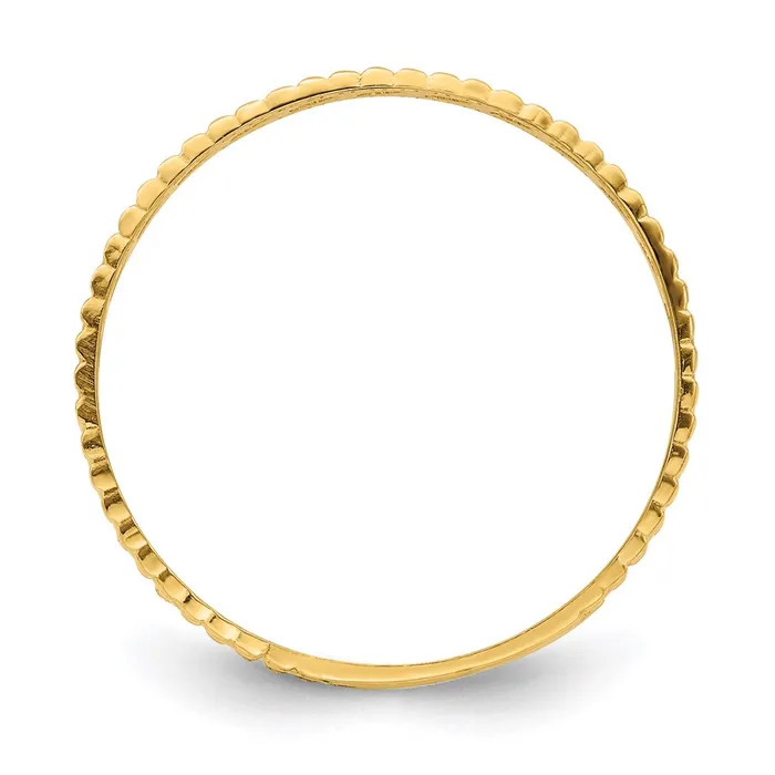 Goldia 14K Yellow Gold Leaf Engraved Thumb Ring size 9 Rings