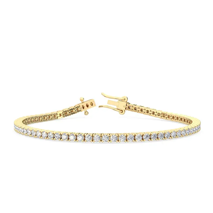 Goldia Bracelets 30 ct tw Classic FourProng Natural Diamond Tennis Bracelet in 14K Yellow Gold Goldia Bracelets 30 ct tw Classic FourProng Natural Diamond Tennis Bracelet in 14K Yellow Gold