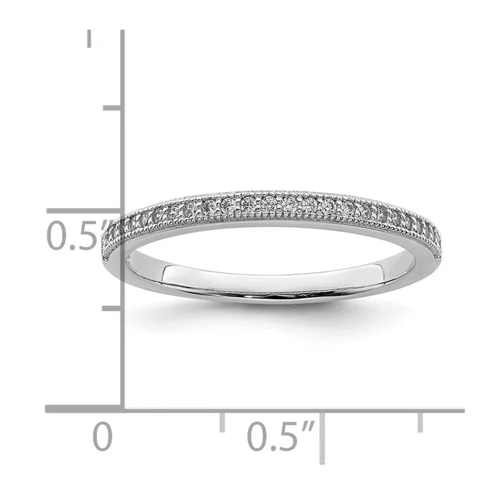 Goldia Brilliant Embers Sterling Silver Rhodiumplated 25 Stone Micro Pav CZ Polished Ring Rings
