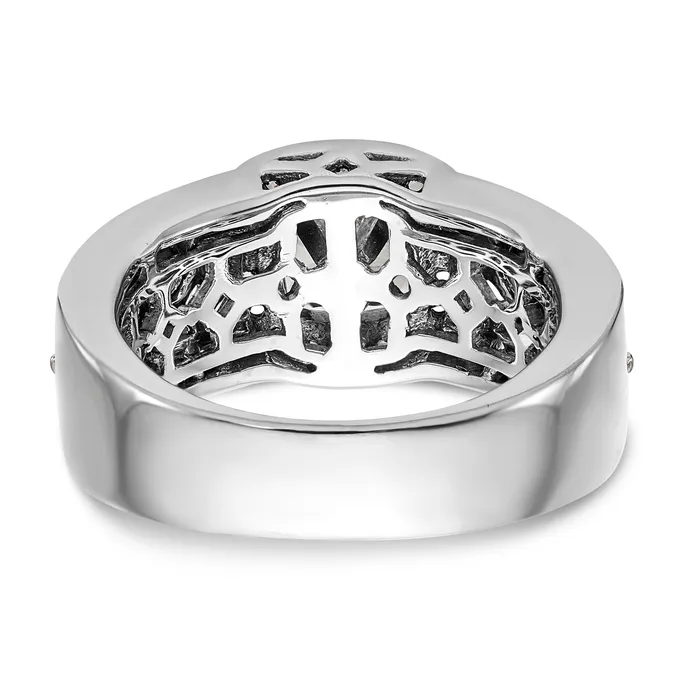 Goldiacom Rings 14kw Peg Set Simulated Diamond Fancy Halo Engagement Ring