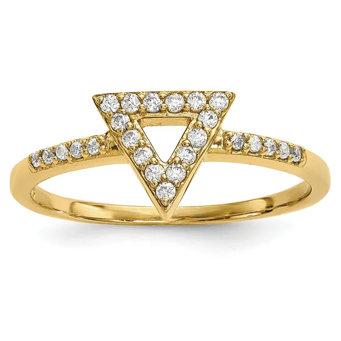 Goldiacom Rings 14ky Diamond Triangle Ring