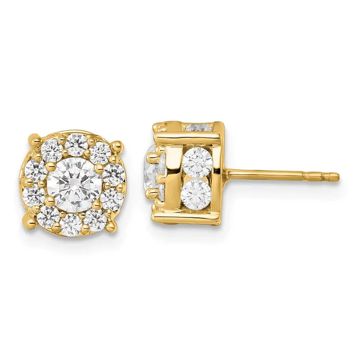 Goldia Earrings 10k Yellow Gold 2 Ct Lab Grown Diamond VSSI G Post Earrings Goldia Earrings 10k Yellow Gold 2 Ct Lab Grown Diamond VSSI G Post Earrings