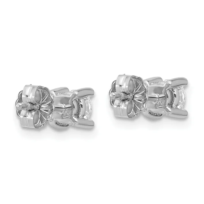 Goldia Earrings 14k White Gold 23 ctw Lab Grown Diamond VSSI G Round 4 Prong Heavy Wt Stud Earrings