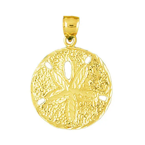 Goldia PreStyled Sets 14K Gold Floral Sand Dollar Pendant