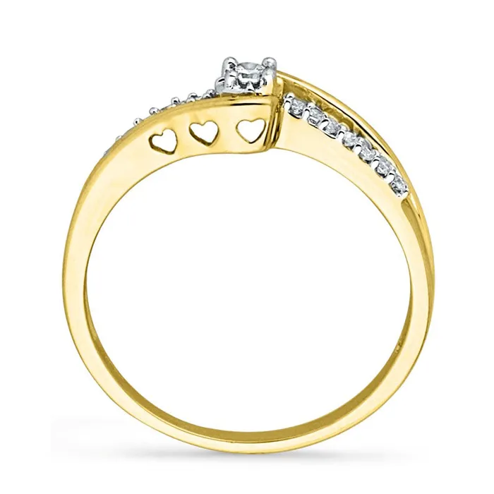 Goldia Rings 010 CT TW Natural Diamond Promise Ring in Solid 10K Yellow Gold Goldia Rings 010 CT TW Natural Diamond Promise Ring in Solid 10K Yellow Gold
