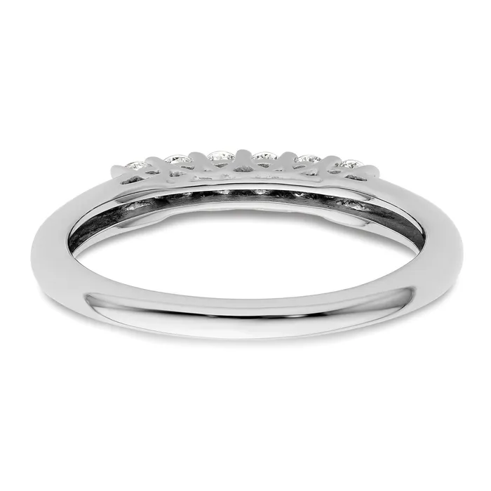 Goldia Rings 025ct CZ Solid Real 14K White Gold 6Stone Wedding Band Ring