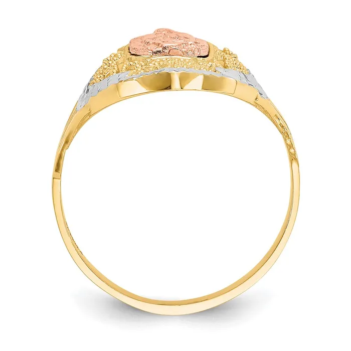 Goldia Rings 14k Twotone Gold wWhite Rhodium Filigree Guadalupe Ring