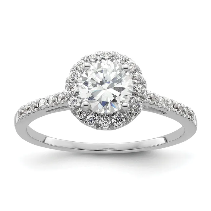 Goldia Rings 14k White Gold 14 Ct Lab Grown Diamond VSSI G 34 Ct Center Halo Engagement Ring Goldia Rings 14k White Gold 14 Ct Lab Grown Diamond VSSI G 34 Ct Center Halo Engagement Ring