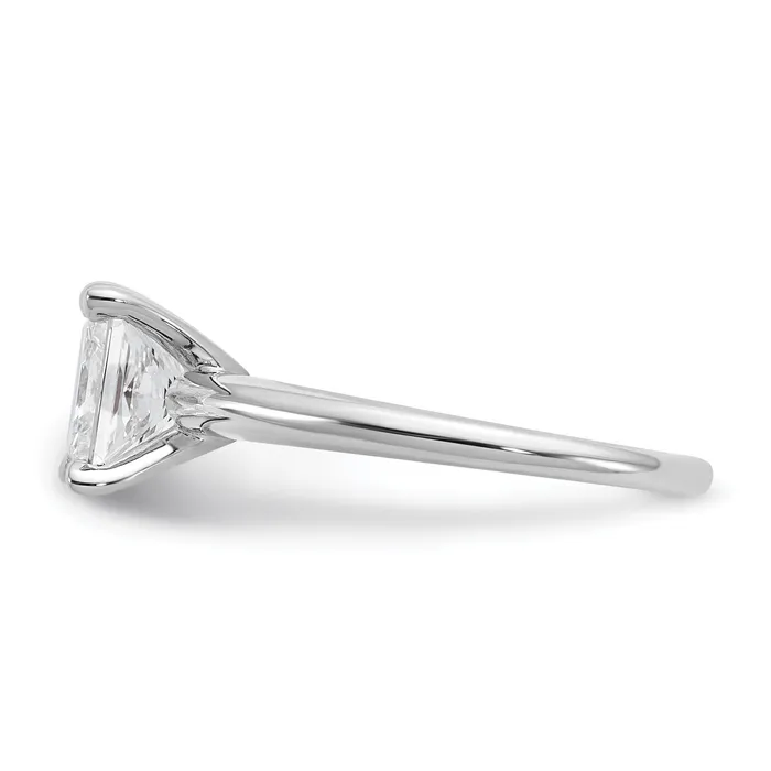 Goldia Rings 14k White Gold 2 Ct Certified Lab Grown Diamond VSSI G Princess Solitare Engagement Ring