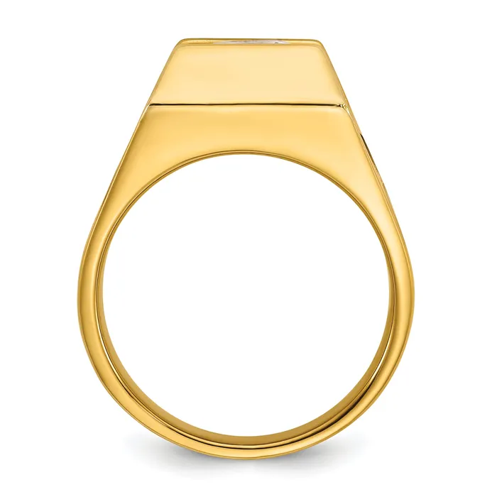 Goldia Rings 14k Yellow Gold 2 12 Ct Lab Grown Diamond VSSI G Mens Ring