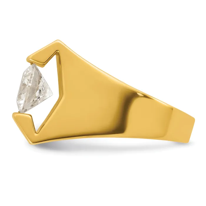 Goldia Rings 14k Yellow Gold 2 12 Ct Lab Grown Diamond VSSI G Mens Ring
