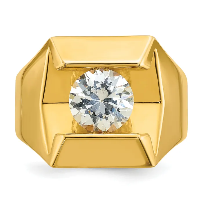 Goldia Rings 14k Yellow Gold 2 12 Ct Lab Grown Diamond VSSI G Mens Ring