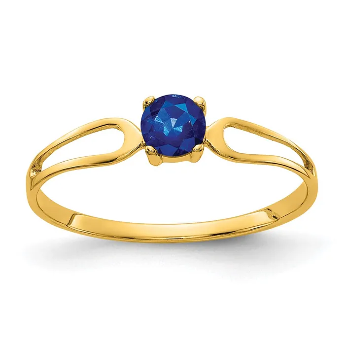 Goldia Rings 14K Yellow Gold 4mm Sapphire ring