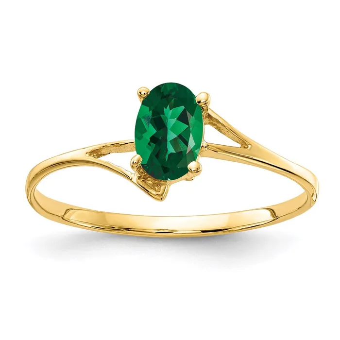 Goldia Rings 14K Yellow Gold 6x4mm Oval Mount St Helens ring