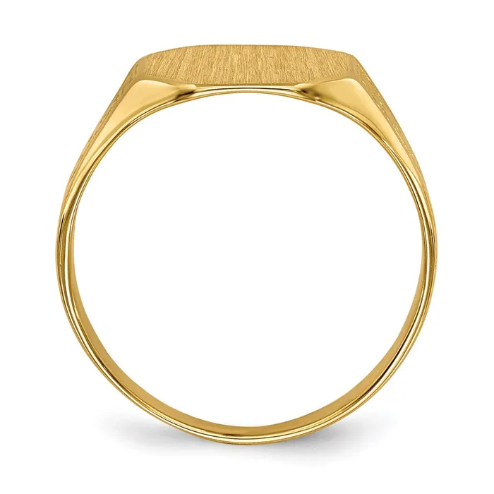 Goldia Rings 14K Yellow Gold 90x110mm Closed Back Signet Ring
