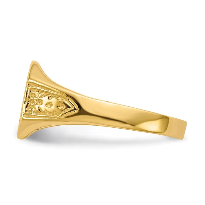 Goldia Rings 14K Yellow Gold 90x110mm Closed Back Signet Ring
