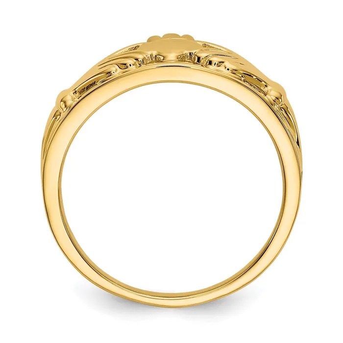 Goldia Rings 14K Yellow Gold Polished Ladies Claddagh Ring