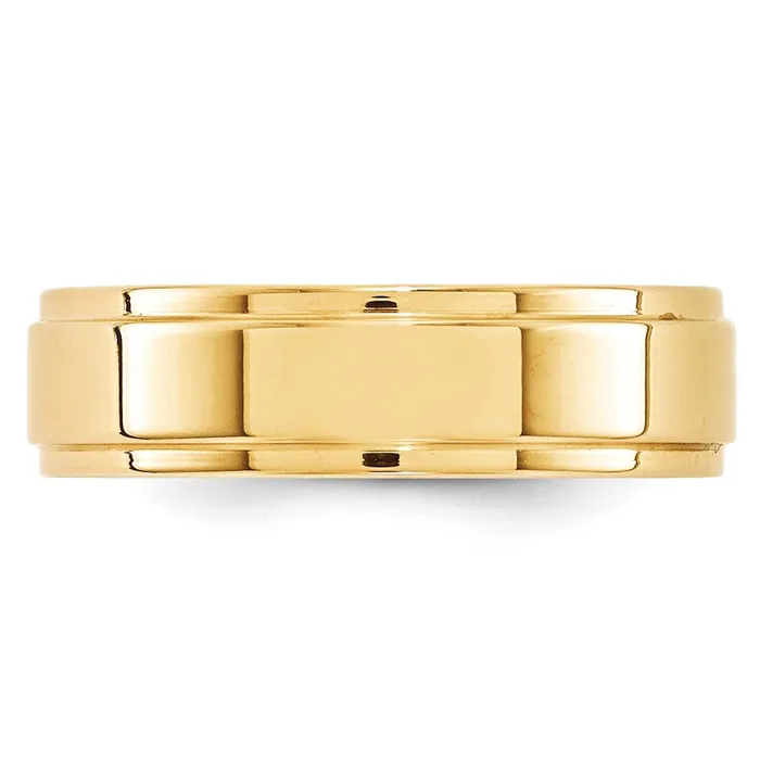 Goldia Rings Solid 10K Yellow Gold 6mm Flat with Step Edge MensWomens Wedding Band Ring Size 65 Goldia Rings Solid 10K Yellow Gold 6mm Flat with Step Edge MensWomens Wedding Band Ring Size 65