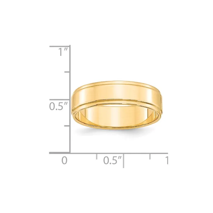Goldia Rings Solid 10K Yellow Gold 6mm Flat with Step Edge MensWomens Wedding Band Ring Size 65 Goldia Rings Solid 10K Yellow Gold 6mm Flat with Step Edge MensWomens Wedding Band Ring Size 65