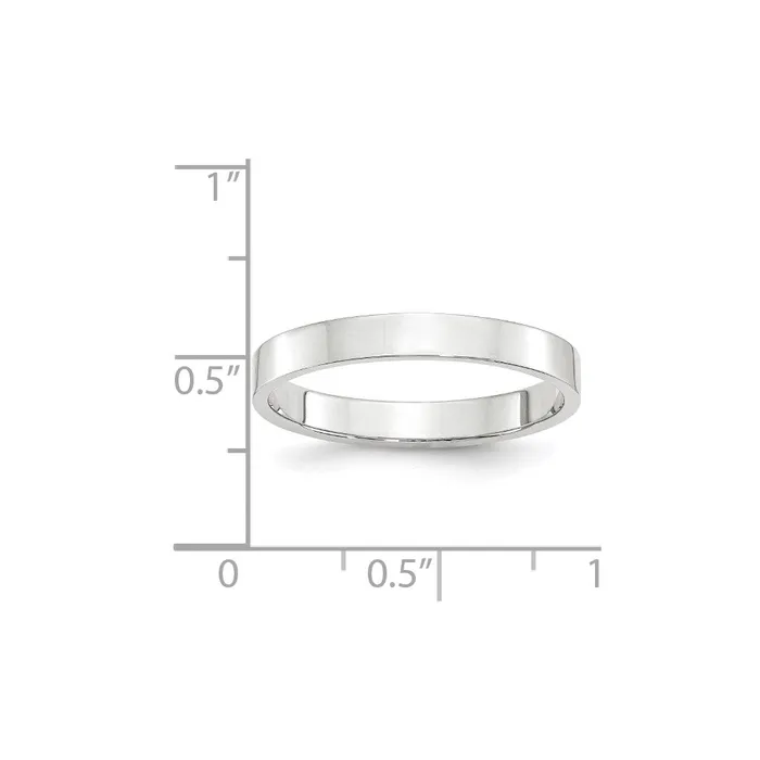 Goldia Rings Solid 14K White Gold 3mm Light Weight Flat MensWomens Wedding Band Ring Size 9 Goldia Rings Solid 14K White Gold 3mm Light Weight Flat MensWomens Wedding Band Ring Size 9