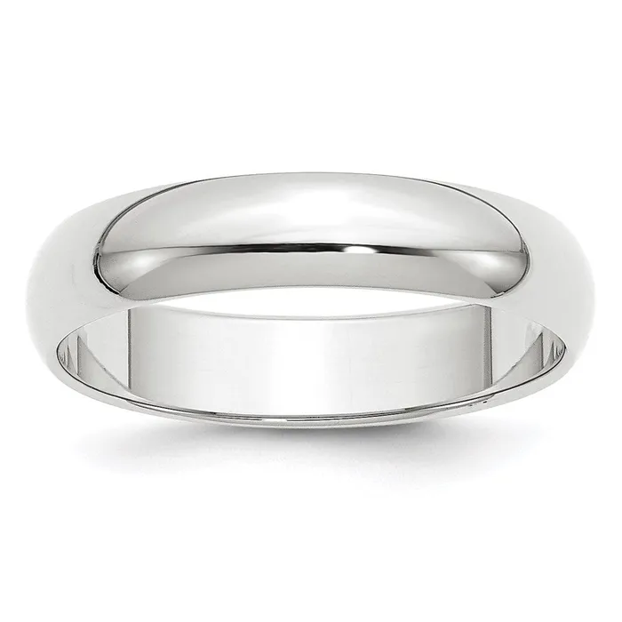 Goldia Rings Solid 14K White Gold 5mm Half Round MensWomens Wedding Band Ring Size 135 Goldia Rings Solid 14K White Gold 5mm Half Round MensWomens Wedding Band Ring Size 135