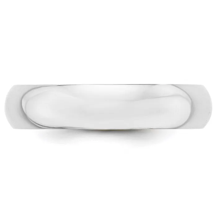 Goldia Rings Solid 14K White Gold 5mm Half Round MensWomens Wedding Band Ring Size 135 Goldia Rings Solid 14K White Gold 5mm Half Round MensWomens Wedding Band Ring Size 135