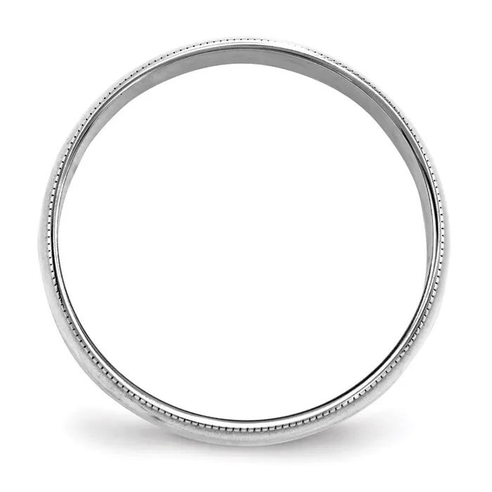 Goldia Rings Solid 14K White Gold 6mm Light Weight Milgrain Half Round MensWomens Wedding Band Ring Size 115 Goldia Rings Solid 14K White Gold 6mm Light Weight Milgrain Half Round MensWomens Wedding Band Ring Size 115