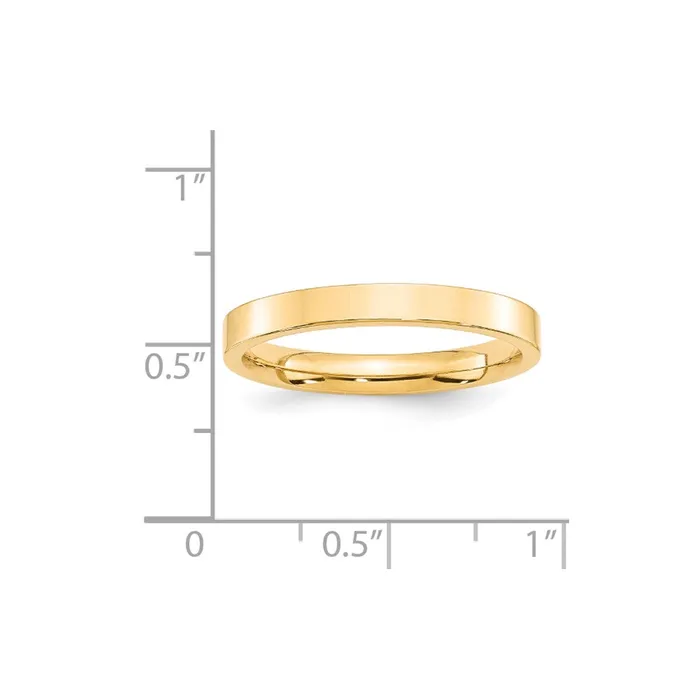 Goldia Rings Solid 14K Yellow Gold 3mm Standard Flat Comfort Fit MensWomens Wedding Band Ring Size 8 Goldia Rings Solid 14K Yellow Gold 3mm Standard Flat Comfort Fit MensWomens Wedding Band Ring Size 8