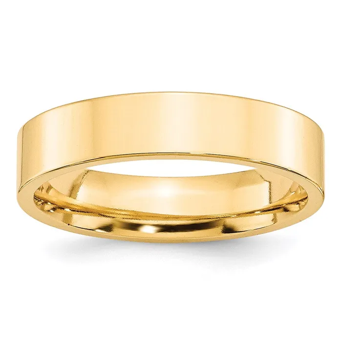 Goldia Rings Solid 14K Yellow Gold 5mm Standard Flat Comfort Fit MensWomens Wedding Band Ring Size 75 Goldia Rings Solid 14K Yellow Gold 5mm Standard Flat Comfort Fit MensWomens Wedding Band Ring Size 75