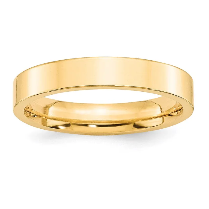 Goldia Rings Solid 18K Yellow Gold 4mm Standard Flat Comfort Fit MensWomens Wedding Band Ring Size 105 Goldia Rings Solid 18K Yellow Gold 4mm Standard Flat Comfort Fit MensWomens Wedding Band Ring Size 105